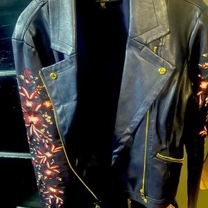 Guess jacket light weight detailed dark purple